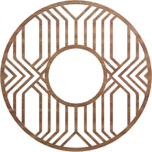 Ekena Millwork Empire Wood Fretwork Pierced Ceiling Medallion, Walnut, 20"OD x 7 3/8"ID x 3/8"T CMWP20X20X0375EPWA - main